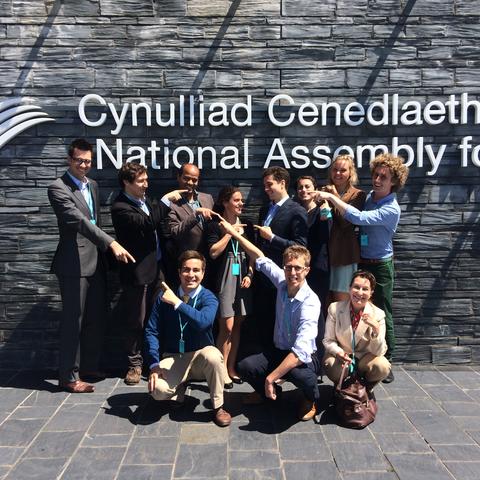 Visiting the Welsh Assembly with my Oxford students!