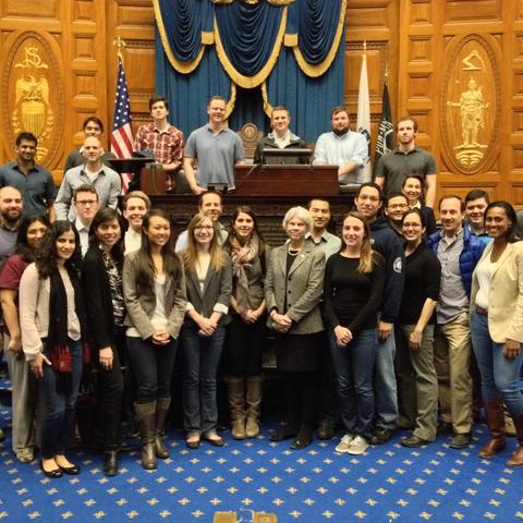 My field lab class with Rep. Alice Peisch at the State House